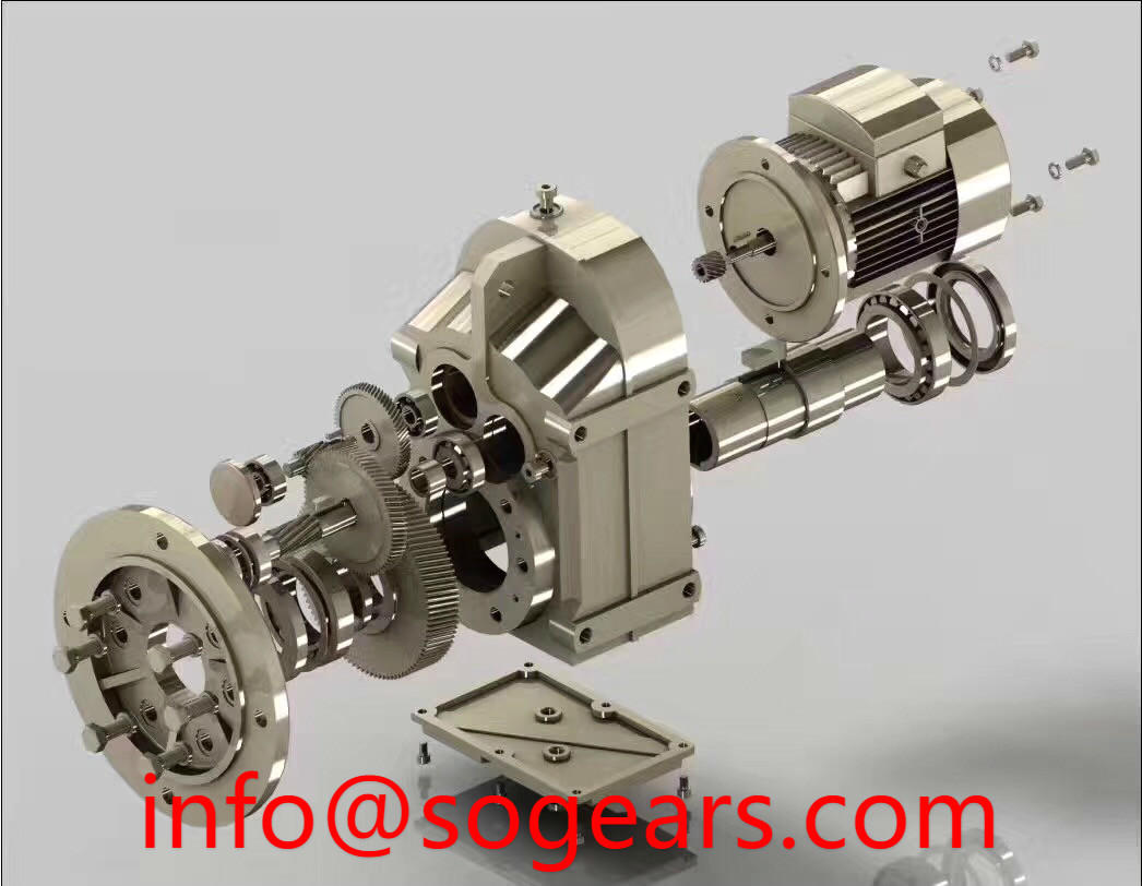 Shaft mounted geared motor in material handling industry