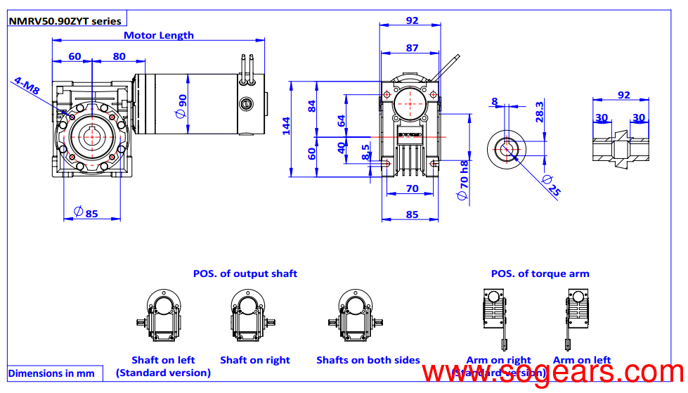 Worm gear electric motor